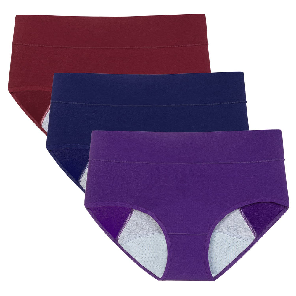 POKARLA women's incontinence underwear 3-pack front view for discreet daily protection.