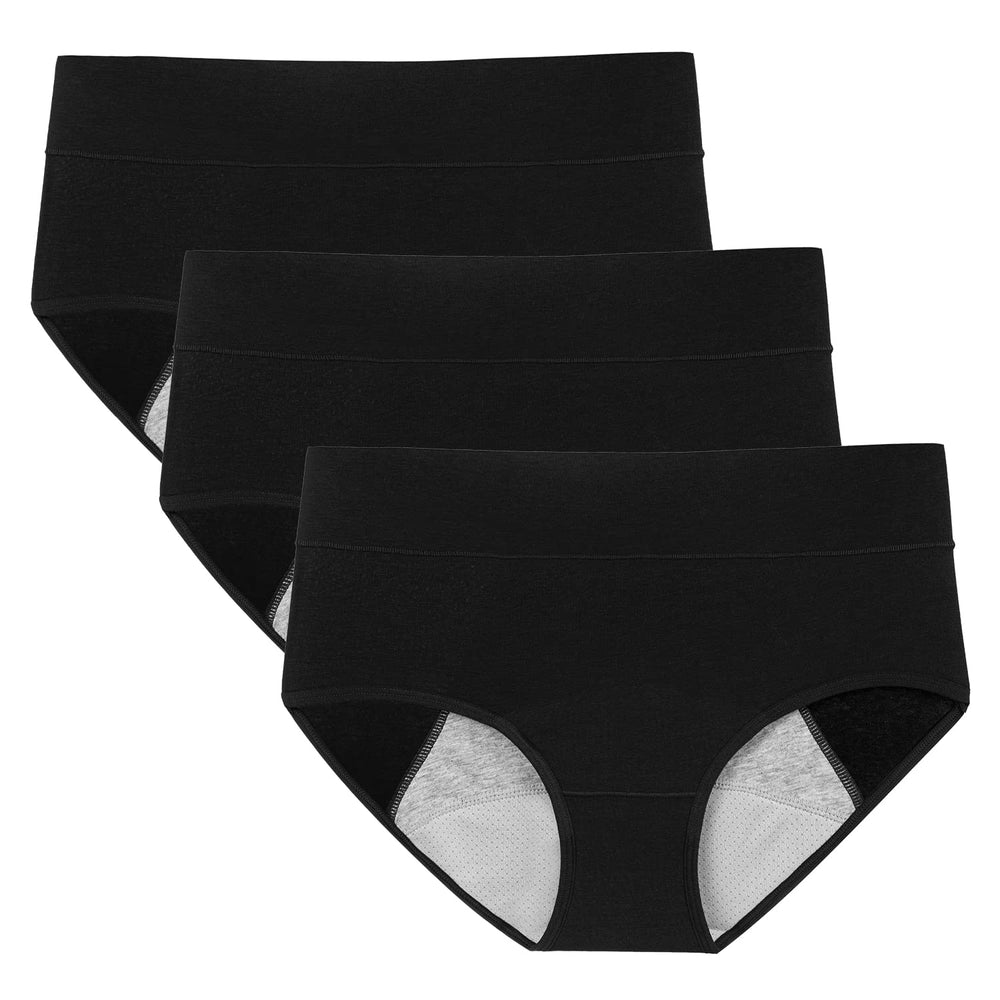 POKARLA women's underwear front view showing high absorbency for heavy flow protection