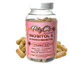POLYC'S Myo-Inositol bottle shows the balanced formula for hormonal support