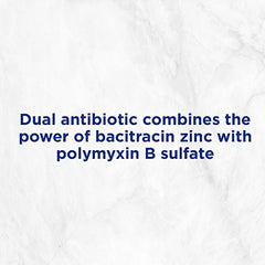 Polysporin beside a sterile bandage ready for wound care.