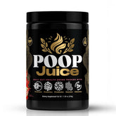 Poop Juice 5-in-1 bottle front shows convenient daily gut health powder.
