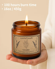 POOTES amber glass jar with gold lid enhances home decor.