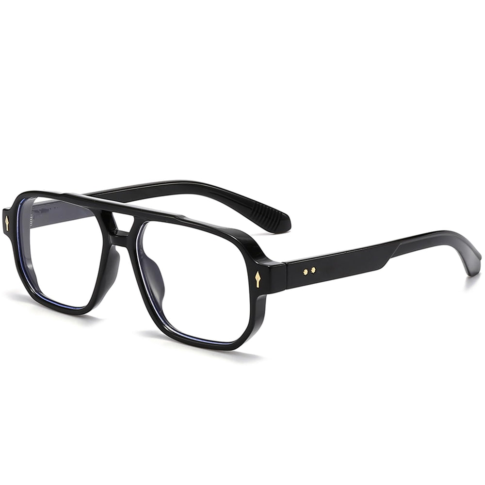 PORADAY blue light blocking glasses front view for screen time relief and style