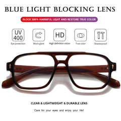 PORADAY reinforced metal hinge blue light glasses ensure durability and smooth folding.