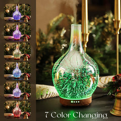 Porseme 150ml diffuser featuring firework glass cover adds decorative charm.
