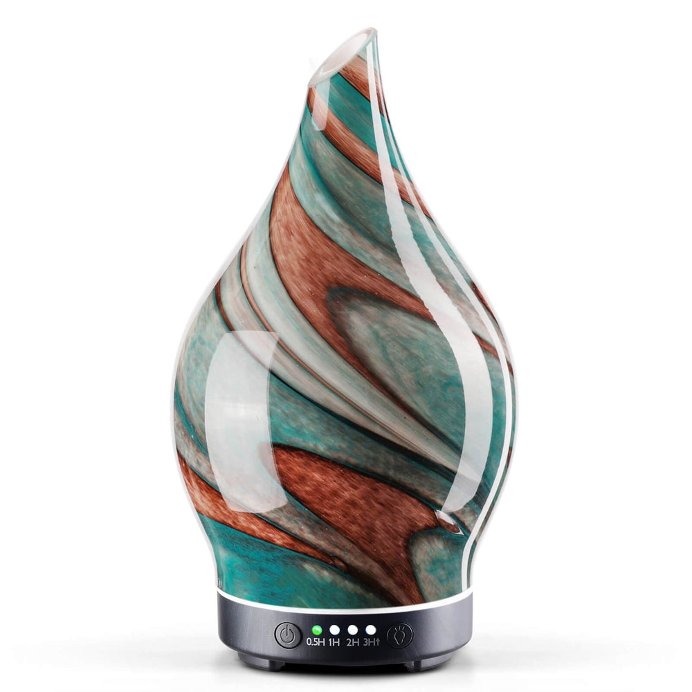 Porseme 150ml glass diffuser in teal green for compact rooms and calm ambience.