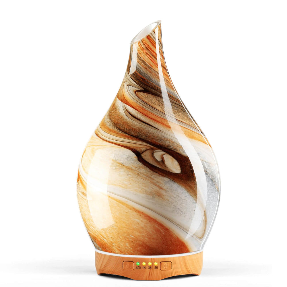 Porseme 280ml diffuser with starry-pattern glass cover enhances bedroom ambiance with unique artistry