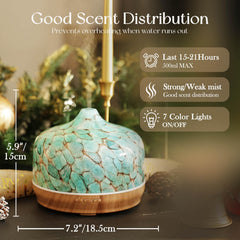 Porseme diffuser LED lights in seven colors set mood while diffusing