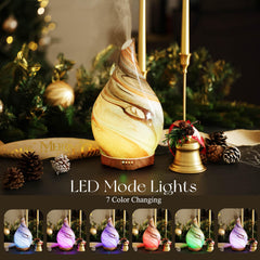 Porseme wood-grain base diffuser adds warm decor and steady mist