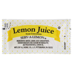 Portion Pac lemon juice box front view showing the 200-count case
