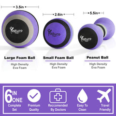 Posture Magic small foam ball for precise trigger point work and mobility.