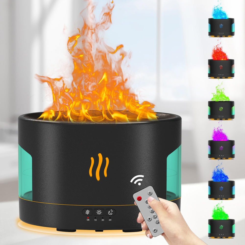 POSVIU oil diffuser with flame effect for a cozy large-room ambiance