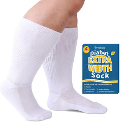 Powbrace wide diabetic socks pack offers breathable comfort for swollen feet.