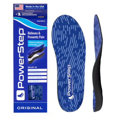 PowerStep Original arch cradle supports heel for stable daily wear.