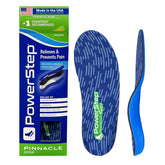 PowerStep Pinnacle High Arch insole side view with arch support for stability.