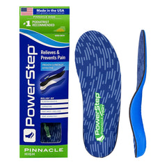 PowerStep Pinnacle high-arch support insole for daily walking comfort.