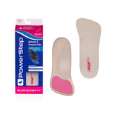PowerStep SlenderFit 3-4 insole with khaki color provides neutral arch support for women's heels.