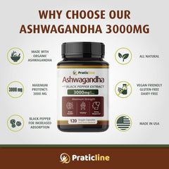 Morning routine setup with PRATIC LINE Ashwagandha capsules for daily energy