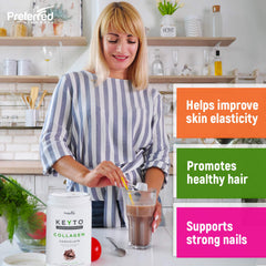 Preferred Elements KEYTO chocolate coffee mix ready to boost morning energy