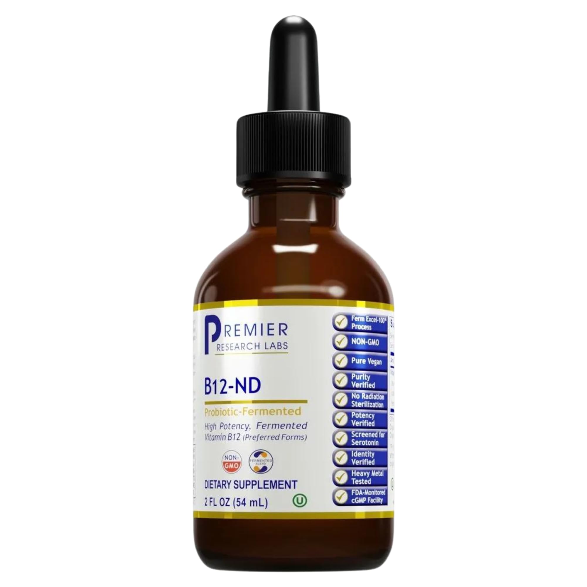 Premier Research Labs B12-ND bottle with pour spout for convenient daily energy support.