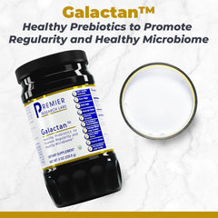 Premier Research Labs Galactan powder scoop ready to blend into beverages.