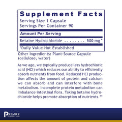Premier HCL capsules close-up showing post-meal use potential benefits