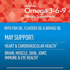 Presca Omega 3-6-9 label close-up highlighting fatty acid blend.