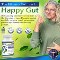 Prescript-Assist digestive balance bottle scene for daily gut wellness.