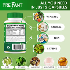 PRETANT Growth Capsules blister pack highlighting bone health.