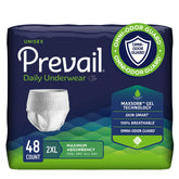 Prevail Daily Protective Underwear pack-4 showing discreet wear and fit for daily use