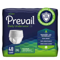 Prevail Daily Protective Underwear pack-4 showing discreet wear and fit for daily use