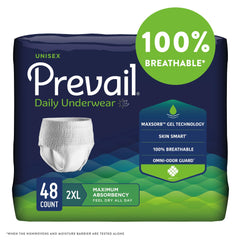 Prevail Daily Protective Underwear ventilated waist panels for cooler wear