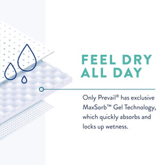 Prevail Proven adhesive strip secures fit under underwear.