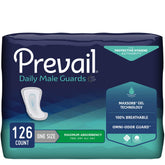 Prevail Proven male guards with contoured cup offer discreet daytime protection.