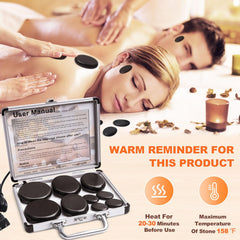 Primachen Hot Stones on heater box in action for relaxing at home.