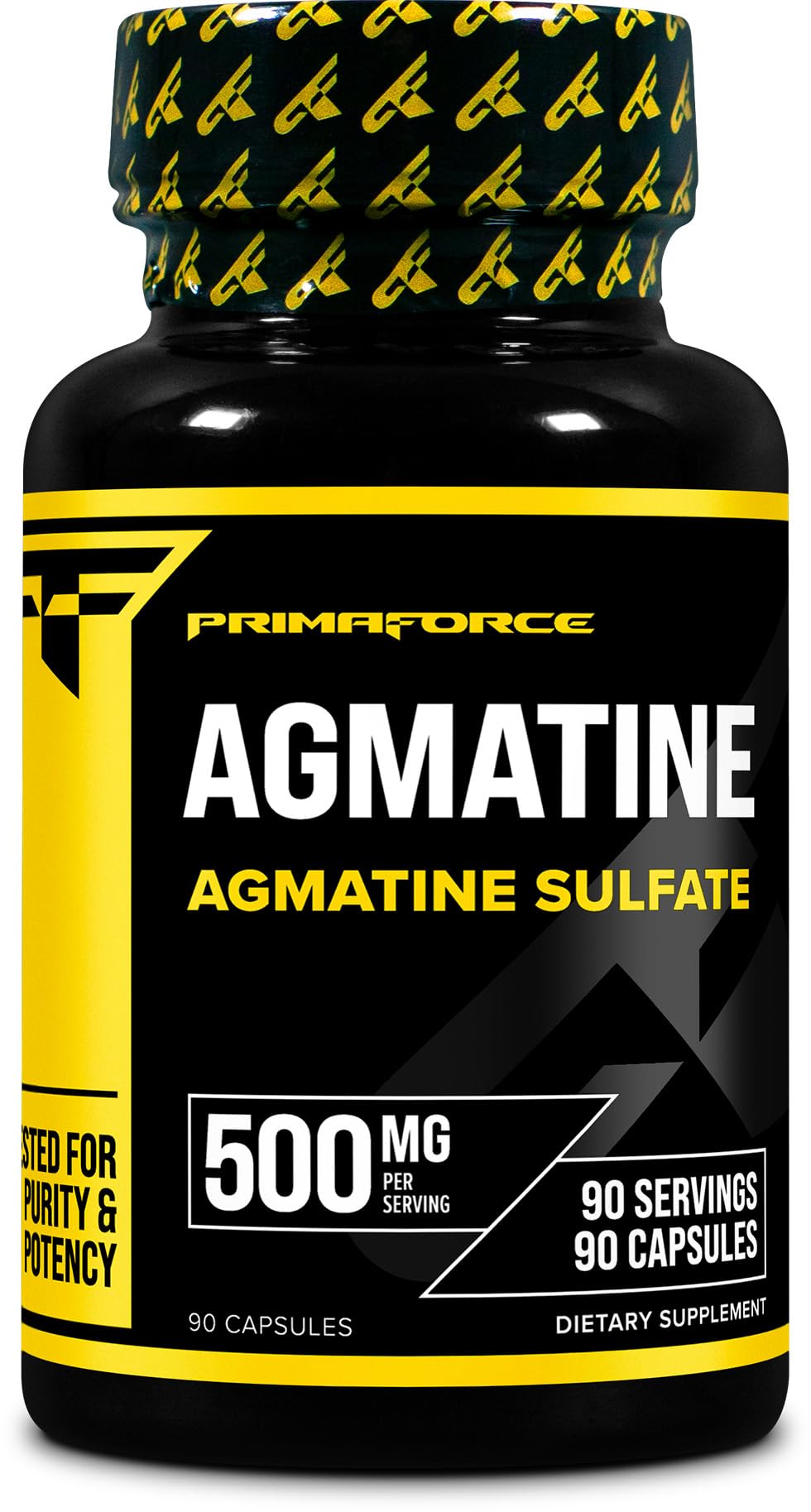 Primaforce Agmatine Sulfate bottle front for versatile daily use.