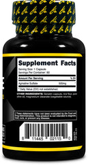 Independent third-party testing certificate accompanies Primaforce Agmatine Sulfate for purity.