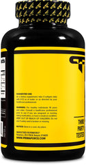 Primaforce CLA bottle label close-up showing GMO-free and gluten-free