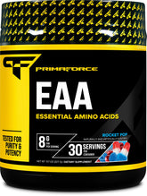 Primaforce EAA Powder Rocket Pop tub for post-workout recovery support