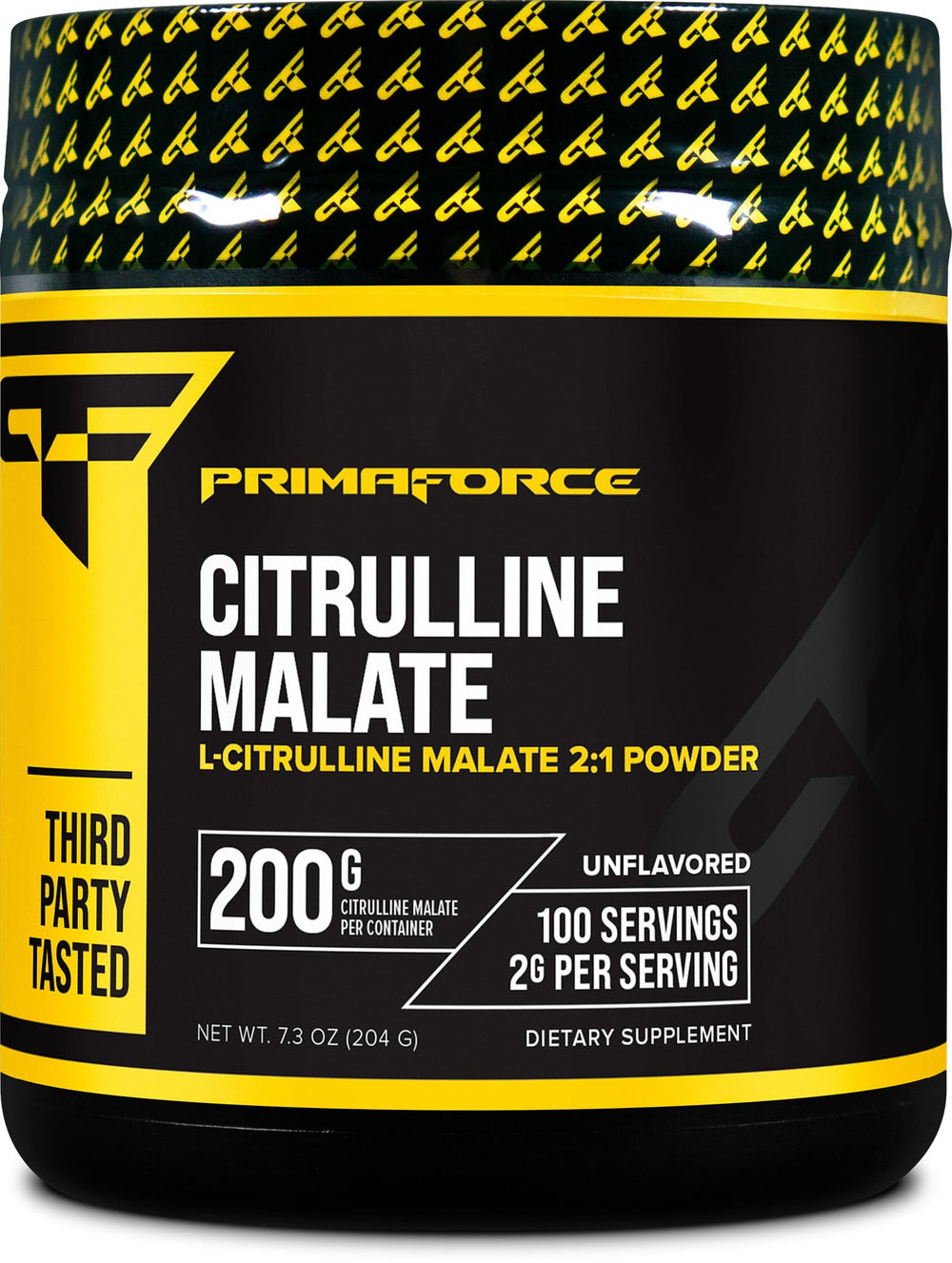 Primaforce L-Citrulline Malate powder jar ready for pre-workout routines.