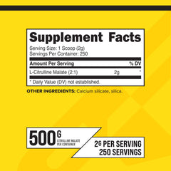PrimaForce L-Citrulline Malate scoop measures 2 g per serving for consistency.