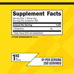 A 5g serving scoop of Primaforce L-Glutamine for precise portions.