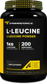 Primaforce L-Leucine powder bottle for convenient daily fueling.