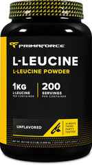 Primaforce L-Leucine powder bottle for convenient daily fueling.