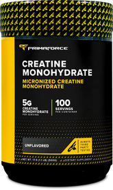 Primaforce micronized creatine monohydrate bottle ready for use with smooth mix