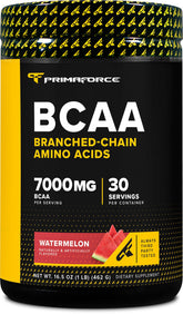 Primaforce Watermelon BCAA powder tub for post-workout recovery.