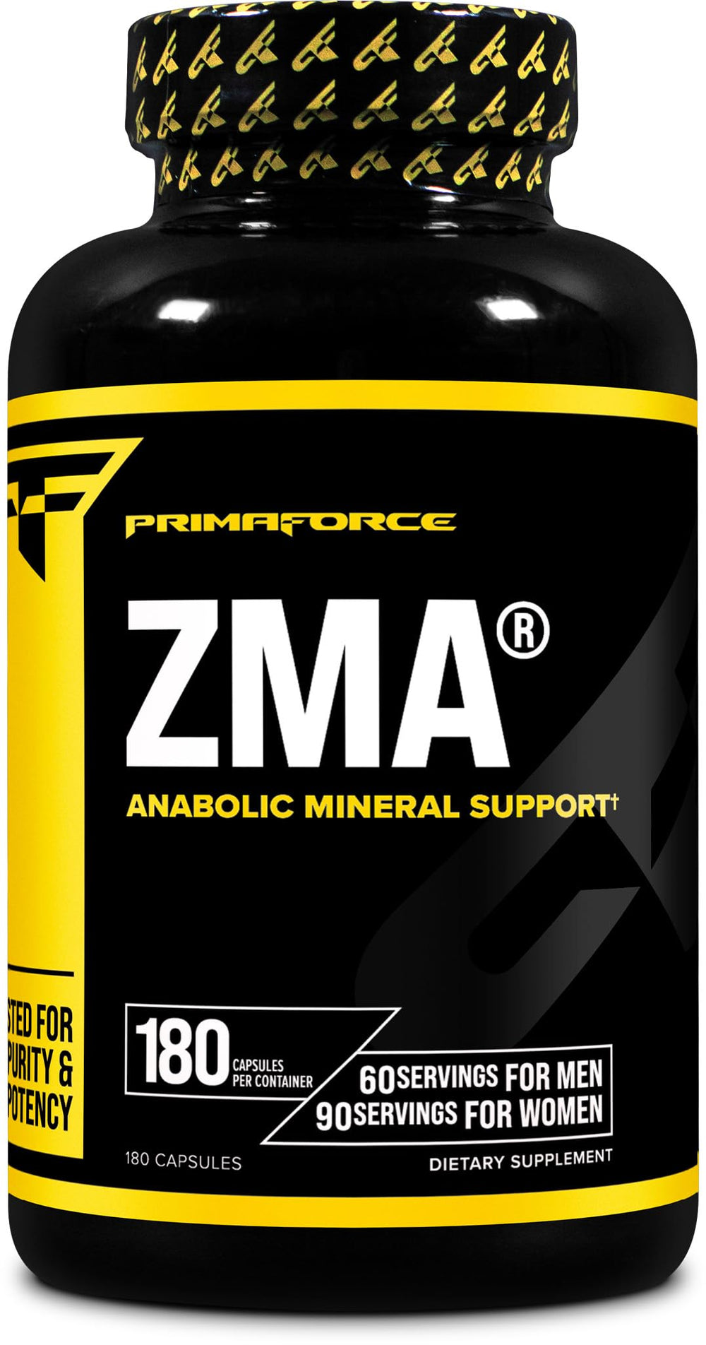 Primaforce ZMA bottle front showcasing label for daily wellness