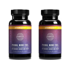 Primal Harvest Mind Fuel bottle pour demonstrates convenient focus support.