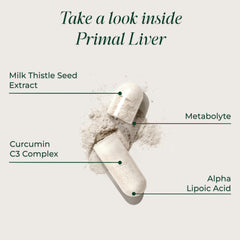 Primal Harvest Primal Liver bottle back with ingredients listed
