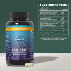 Primal Vision bottle back label details ingredients and directions
